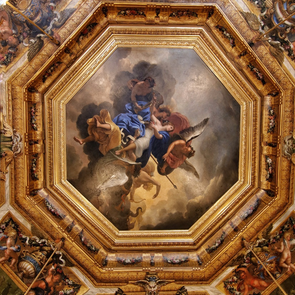 The exquisite restored Salon des Muses ceiling (photo © Yann Pirioux)
