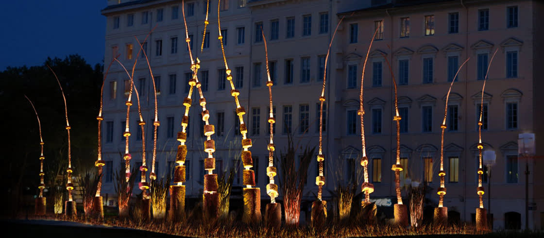 Una escultura de Erik Barray para la Fiesta de las Luces de Lyon.