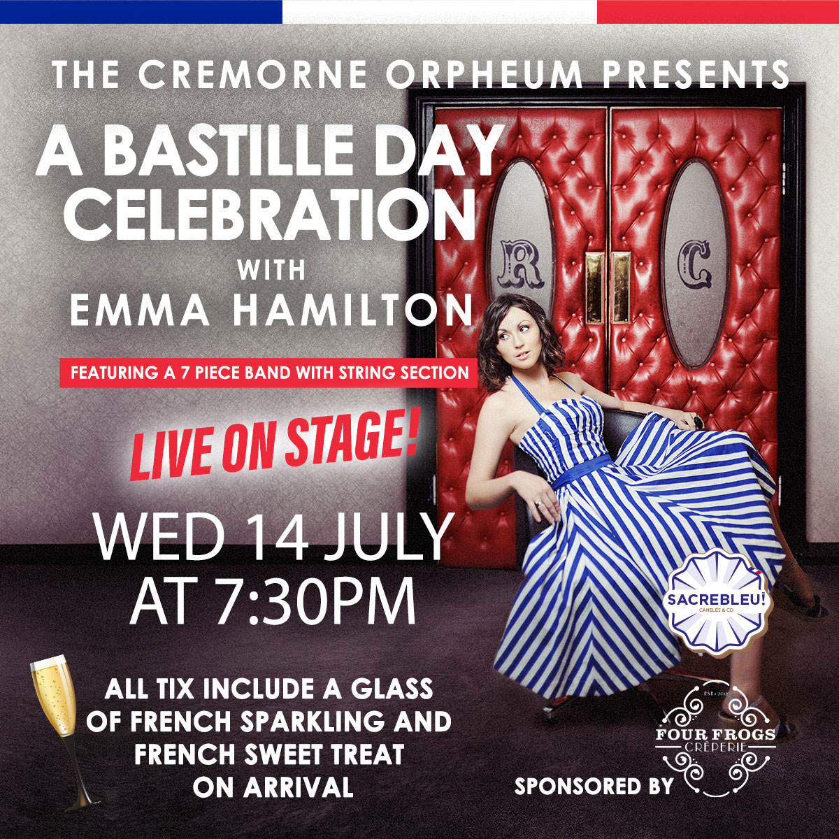 Bastille Day Celebration with Emma Hamilton at Cremorne Orpheum