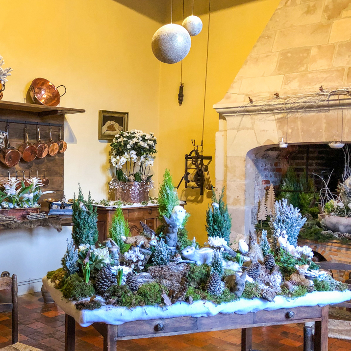 Noël végétal au château de Villandry dans le Val de Loire