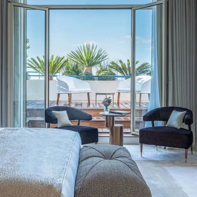 La suite Penthouse de l'hôtel Martinez à Cannes, sur la Côte d'Azur.