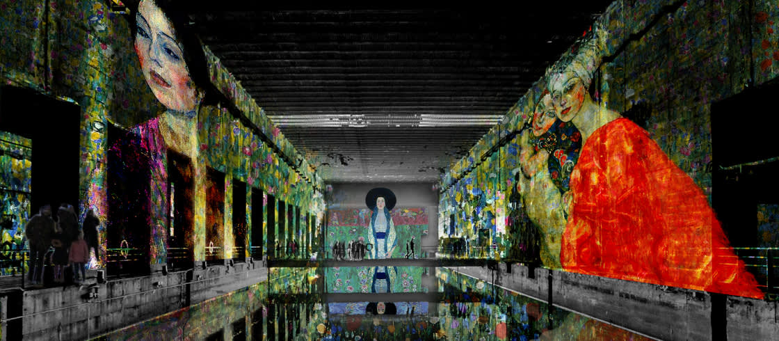 光之水池，波爾多潛水艇基地的「藝術與音樂體驗式」（AMIEX）方案。