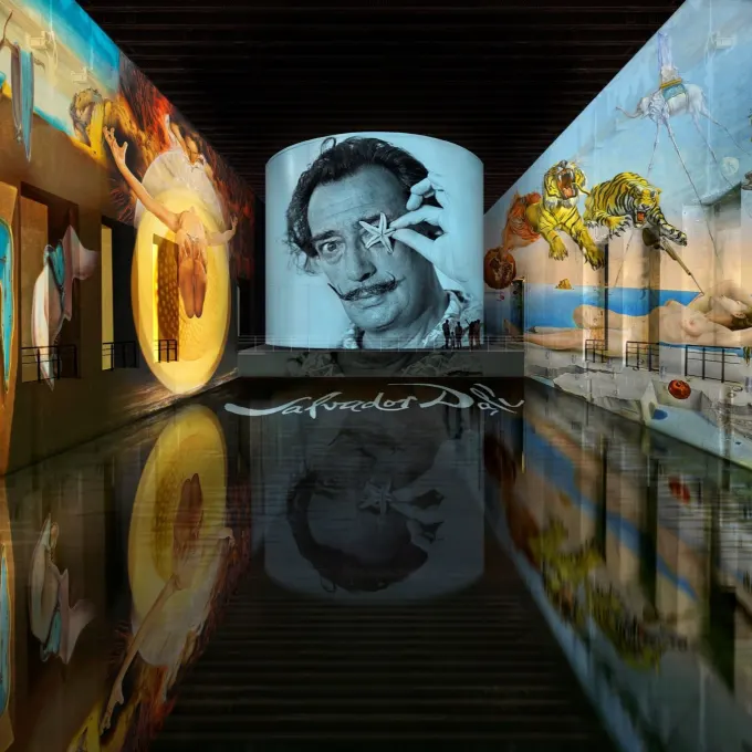 A Bordeaux, Les Bassins des Lumières consacre une exposition immersive à Salvador Dalí.