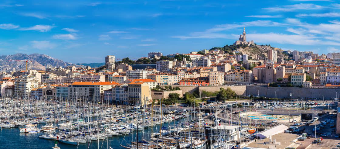 Panoramic view of Marseille and Vieux Port